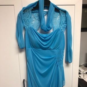 Light Blue Semi Long Dress